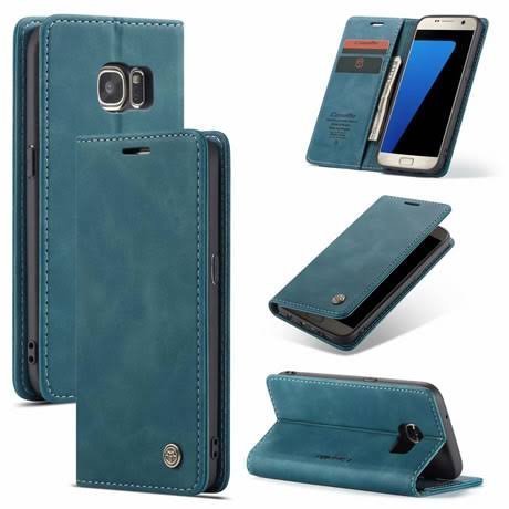 CaseMe Samsung Galaxy S7 Edge Retro Matte Soft Flip Leather Wallet Case - CaseMe Samsung Galaxy S7 Edge Retro Matte Soft Flip Leather Wallet Case