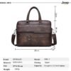 JEEP BULUO Men Business Briefcase High Quality Office Laptop & Macbook Bag - Image 9